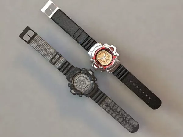 Two G-shock Watch 3d model Two G-shock Watch 3d model