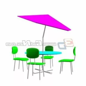 Plastic Furniture For Garden 3d model