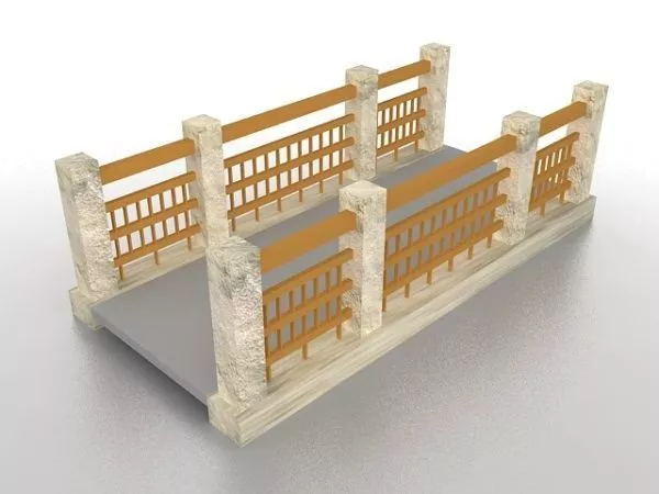 Concrete Bridge Concept 3d model