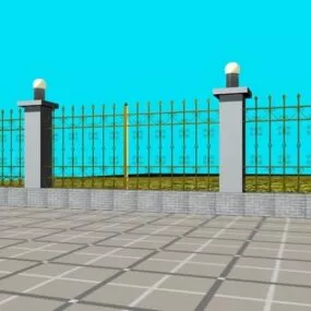 Garden Fence Design 3d model