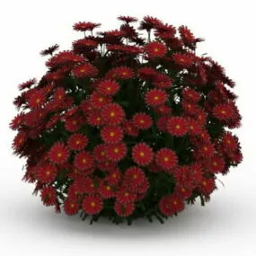 Garden Red Flower Ball 3d model