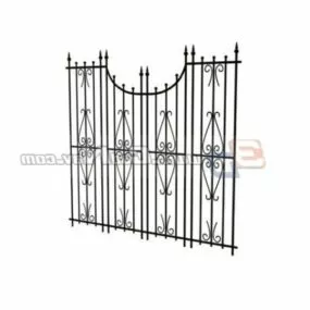 Garden Iron Gate Design 3d model