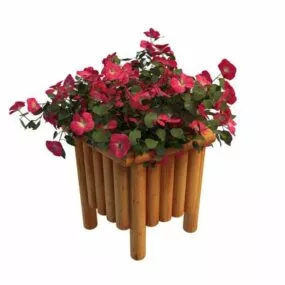 Garden Planter Flowers Plant 3d model
