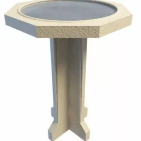 Garden Wood Pond Table 3d model