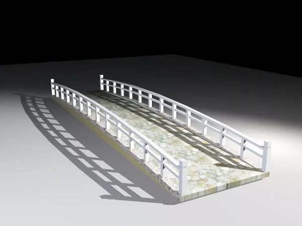Little Bridge With Stone Pedestrian 3d model