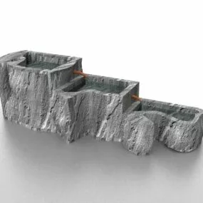 Garden Stone Decorative Sink 3d model