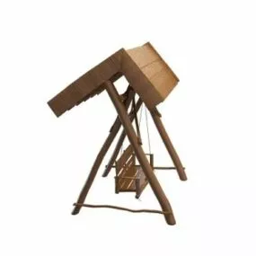 Garden Wood Swing Seat 3d model