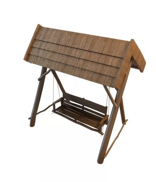 Garden Outdoor Wooden Swing 3d model Garden Outdoor Wooden Swing 3d model