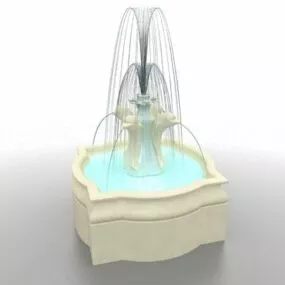 Garden Small Stone Water Fountain 3d model