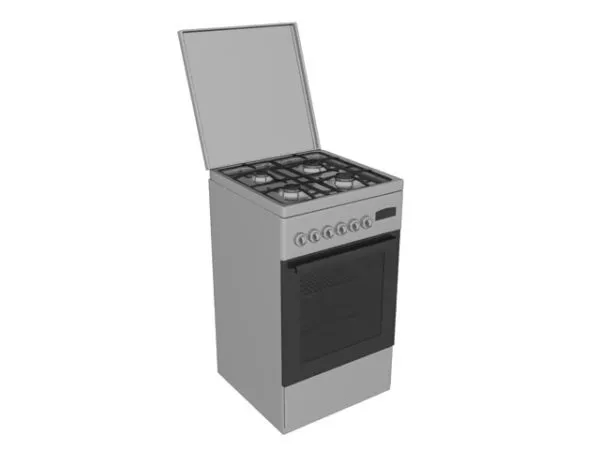 Single Gas Stove Oven 3d model Single Gas Stove Oven 3d model