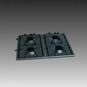 Kitchen Gas Stove Top Burner 3d model