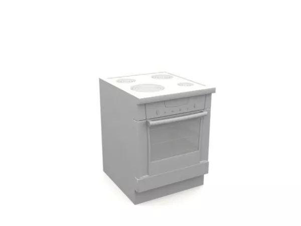 Gas Stove With Oven Combine 3d model