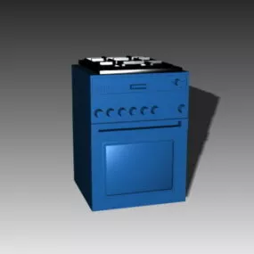 Kitchen Gas Stove With Oven 3d model