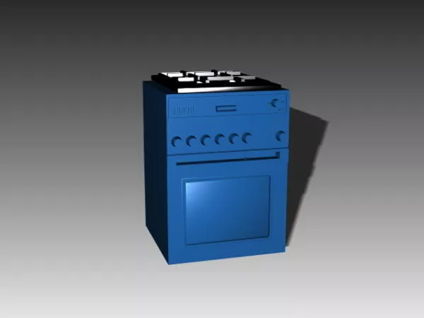 2 Burner Gas Cooktop Stove 3d model