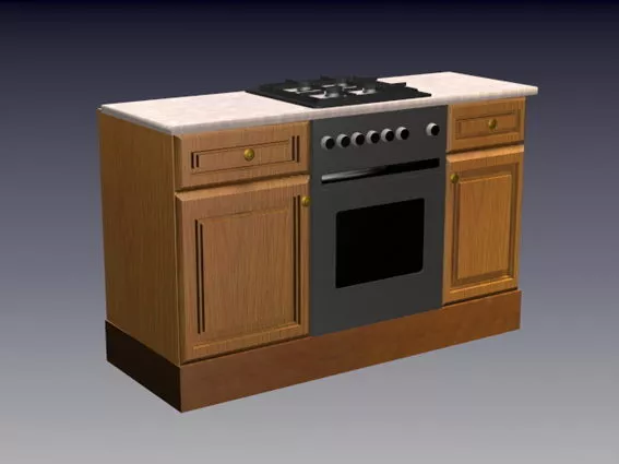 Gas Cooktop 3d model