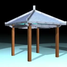 Old Gazebo For Home 3d model