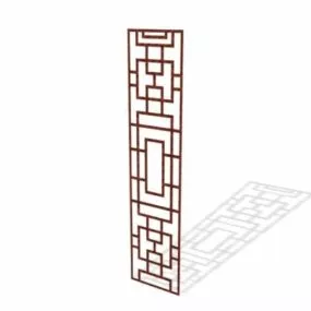 Geometric Carved Divider Panel 3d model