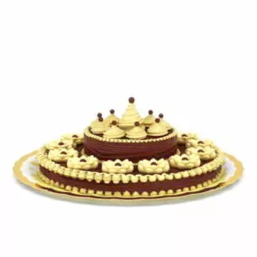 German Food Chocolate Cake 3d model