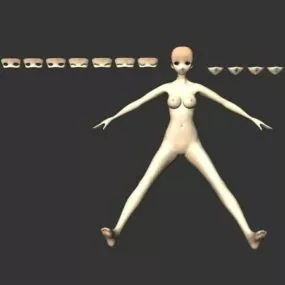 Fashion Girl Mannequin 3d model