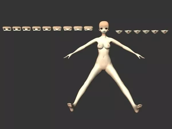 Female Head Base Mesh 3d model