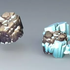 Landscape Glacial Snow Field 3d model