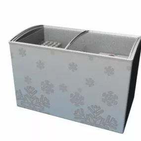Supermarket Chest Glass Door Freezer 3d model