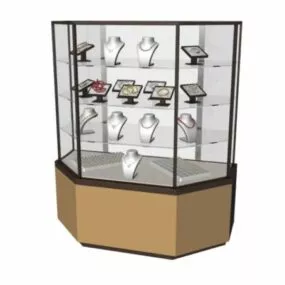 Glass Jewelry Showcase Cabinet 3d model