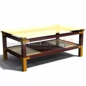 Glass Top Tea Table Furniture 3d model