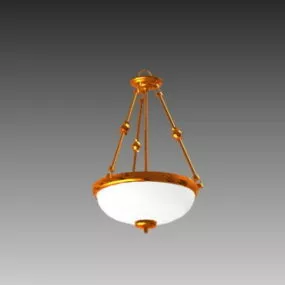 Glass Bowl Old Pendant Lamp 3d model
