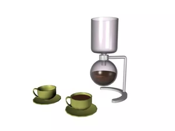 Glass Coffee With Table Lamp 3d model Glass Coffee With Table Lamp 3d model