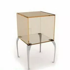 Glass Display Rectangle Showcase Cabinet 3d model