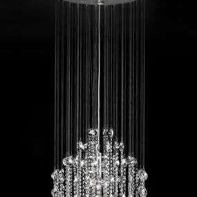 Glass Drop Home Chandelier 3d model