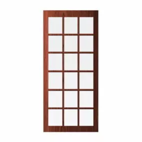 Wooden Glass Interior Door Inserts 3d model