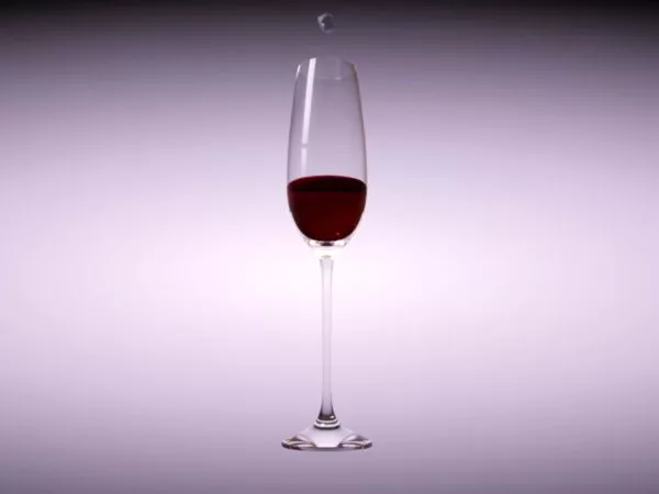 Single Glass Of Wine 3d model Single Glass Of Wine 3d model