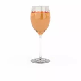 Dinning Glass Of Champagne 3d model