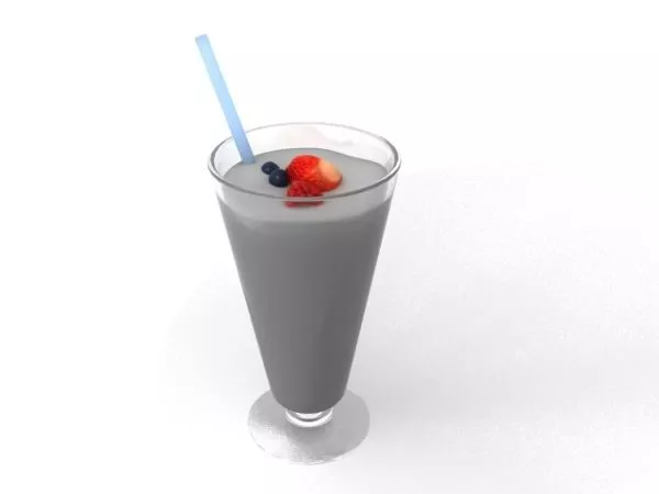 Juice Bottle With Label 3d model