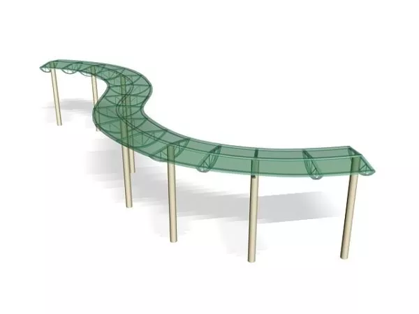 Highway Sound Barrier 3d model