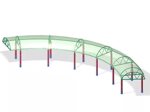 Boutique Rack Pergola Structure 3d model