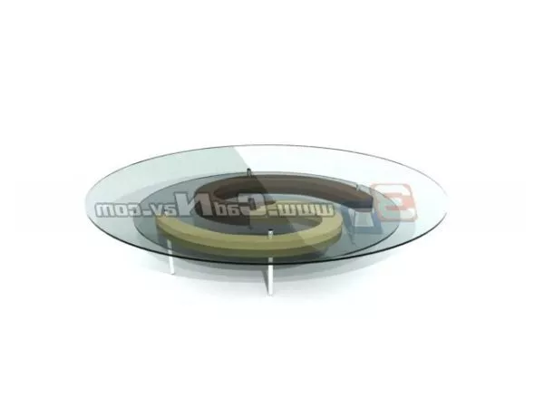 Glass Round Sofa Table Design 3d model Glass Round Sofa Table Design 3d model