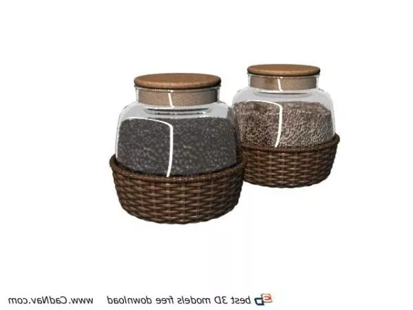 Glass Sugar Jar 3d model