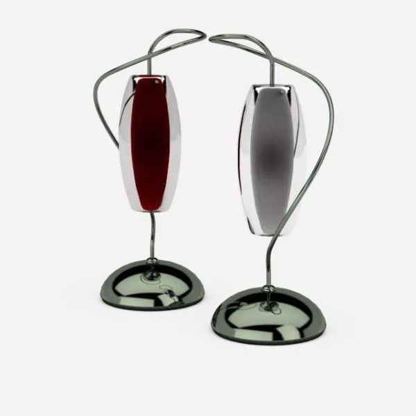 Twin Glass Table Lamps Furniture 3d model Twin Glass Table Lamps Furniture 3d model
