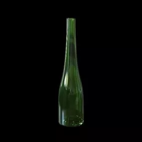 Green Glass Tall Vase 3d model