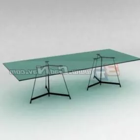 Furniture Glass Top Coffee Table 3d model