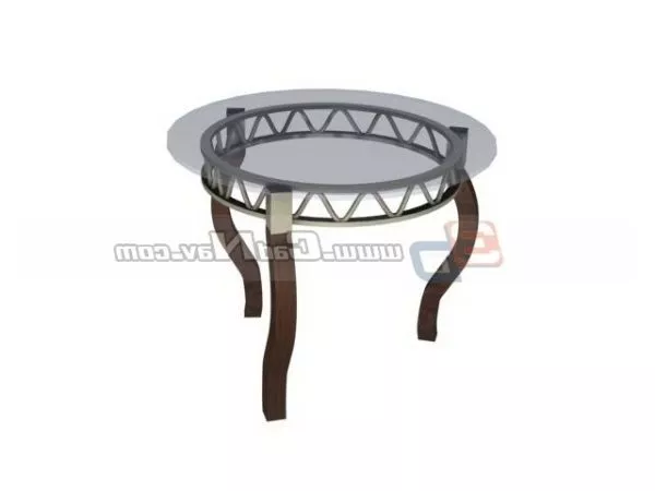 Furniture Glass Top Round Table 3d model Furniture Glass Top Round Table 3d model
