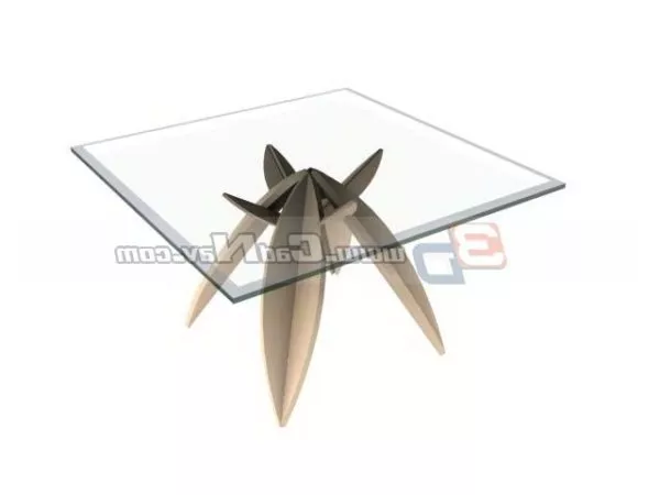 Glass Square Coffee Table Furniture 3d model Glass Square Coffee Table Furniture 3d model