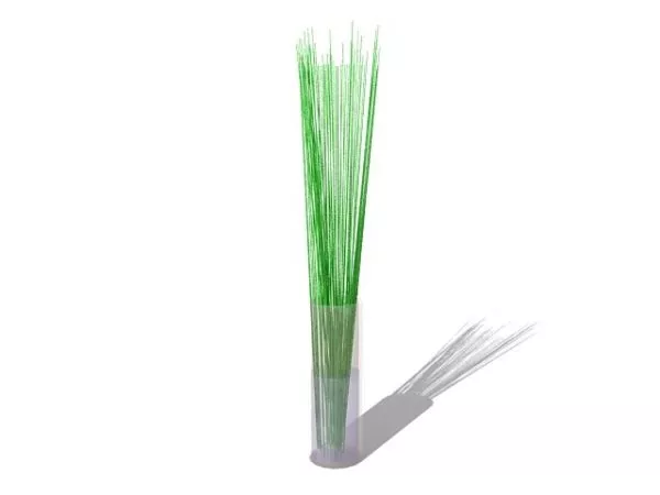 Glass Vase Decoration With Sticks 3d model Glass Vase Decoration With Sticks 3d model