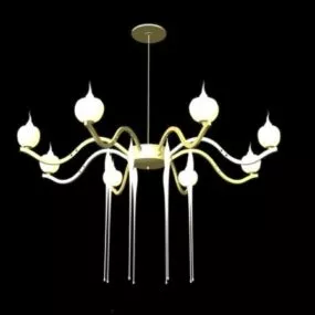 Modern Decorative Glass Chandelier Lighting 3d model