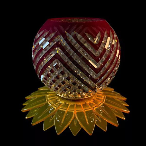 Glazed Brown Colored Glass Vase 3d model Glazed Brown Colored Glass Vase 3d model