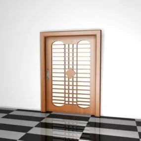 Glazed Home Entry Door 3d model