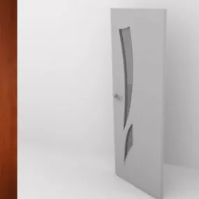 Glazed Flush Door Furniture 3d model